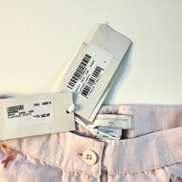 NWT Stella McCartney Kids two-piece outfit, flamingo embroidered in lavender and - Picture 3 of 16